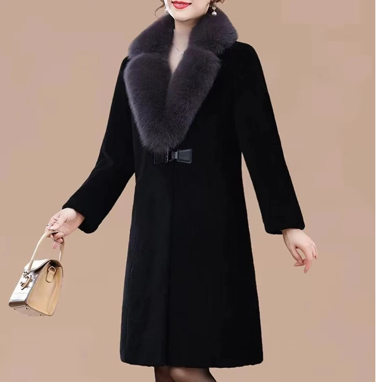 2024秋冬大衣女长款7片设计时尚修身显瘦气质版外套