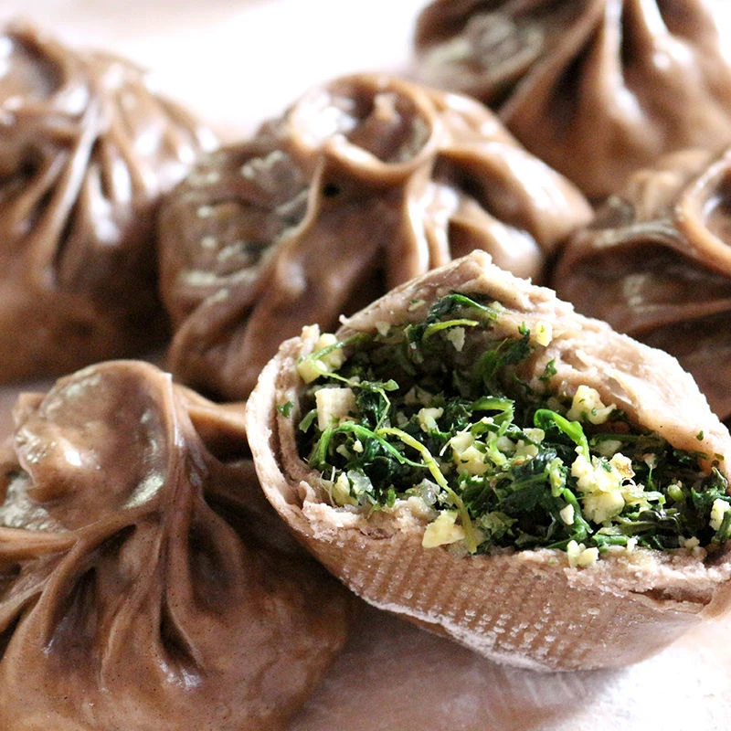 民欢粗粮荞麦荠菜韭菜鸡蛋粉条薄皮包子速食早餐方便半成品500g装