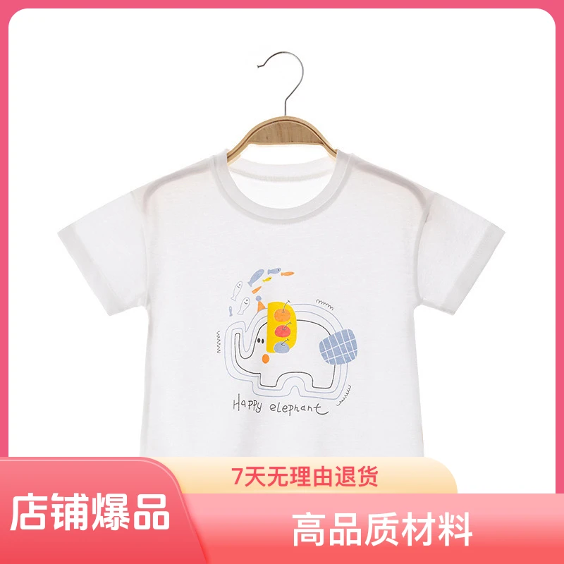 婴儿短袖纯棉t恤0-3岁男童宝宝女宝半袖超薄儿童上衣夏季T