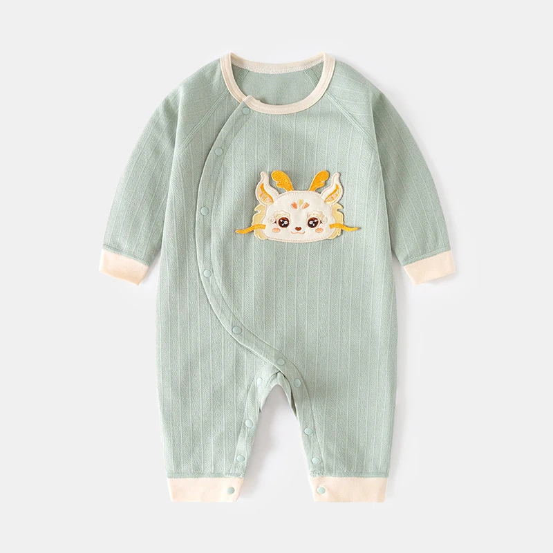 婴儿连体衣龙宝宝新生儿无骨春秋纯棉爬服男女宝宝婴幼儿童装哈衣