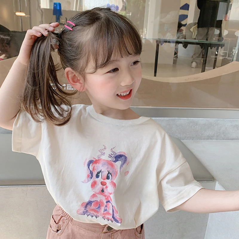 【贝尔熊】童装男女短袖t恤纯棉夏季新款儿童宝宝半袖上衣中小童