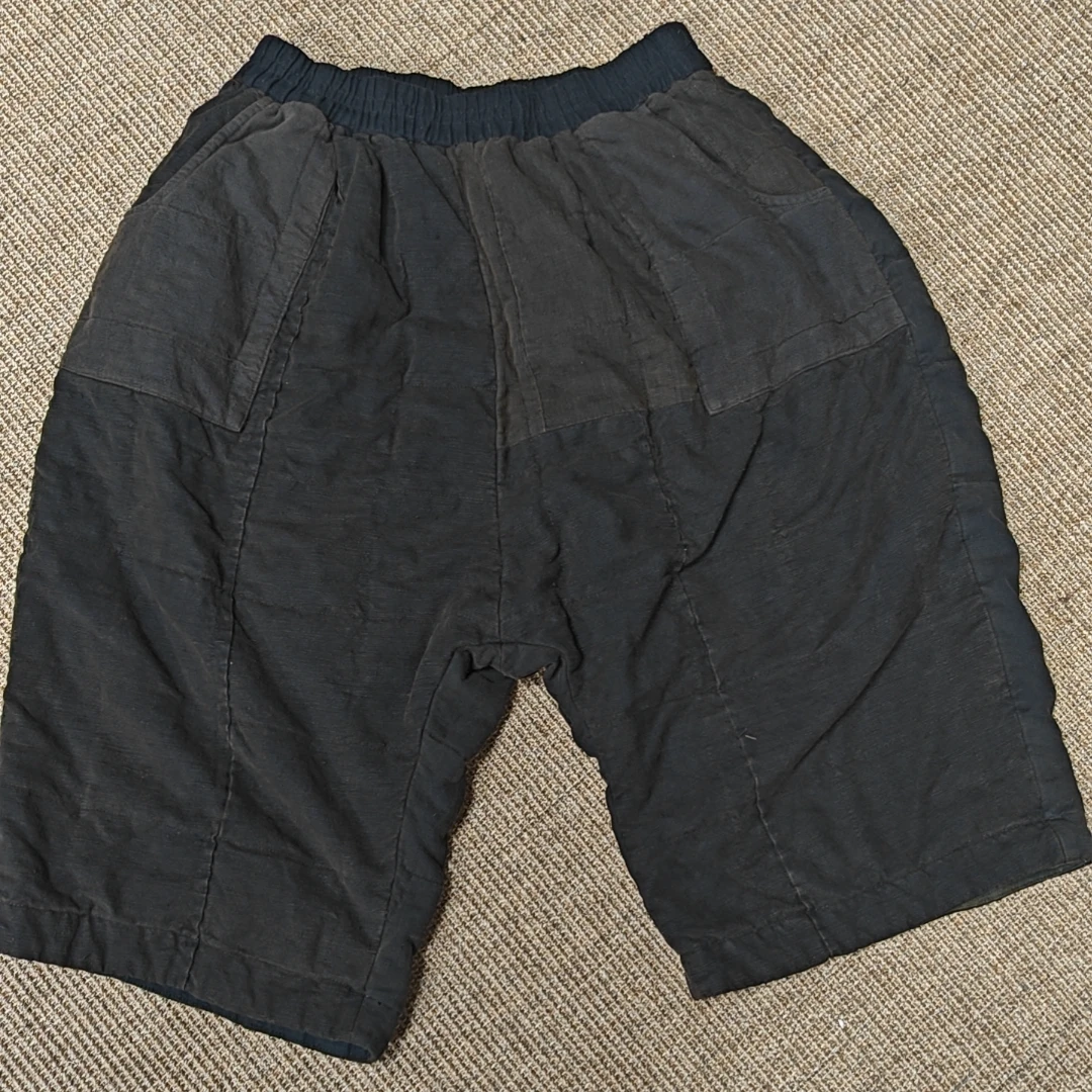 【云上分享】樆木布衣 植物蓝染全松紧短棉裤