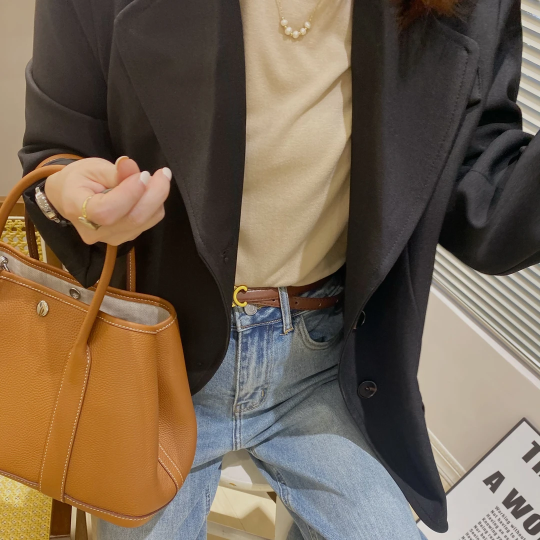 花园包真皮女士包休闲气质百搭简约简约单肩30CM