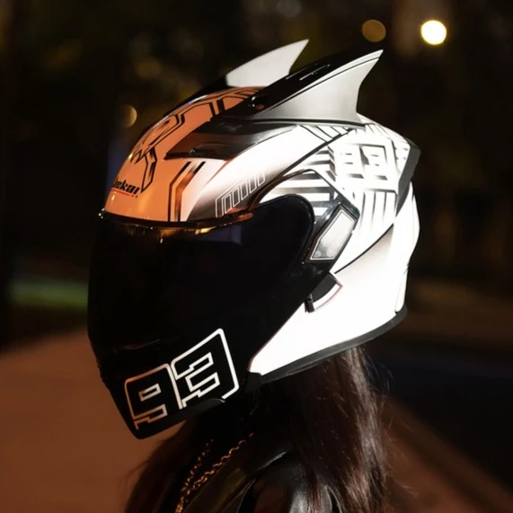 【清仓中】双镜片揭面盔全新JKIKE捷凯摩托车男女机车全盔蓝牙A类