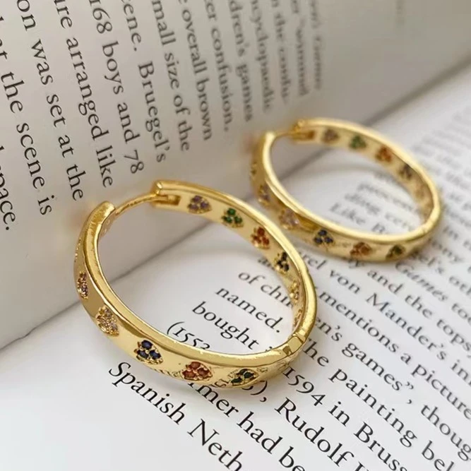 铜合金耳饰 五金女孩时尚气质小众耳环-5271