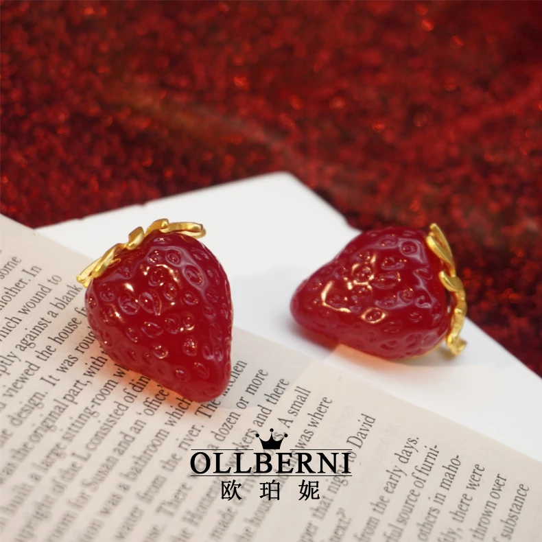 铜合金耳饰 【莓你不行】简约个性小众设计感时尚气质耳钉女5002