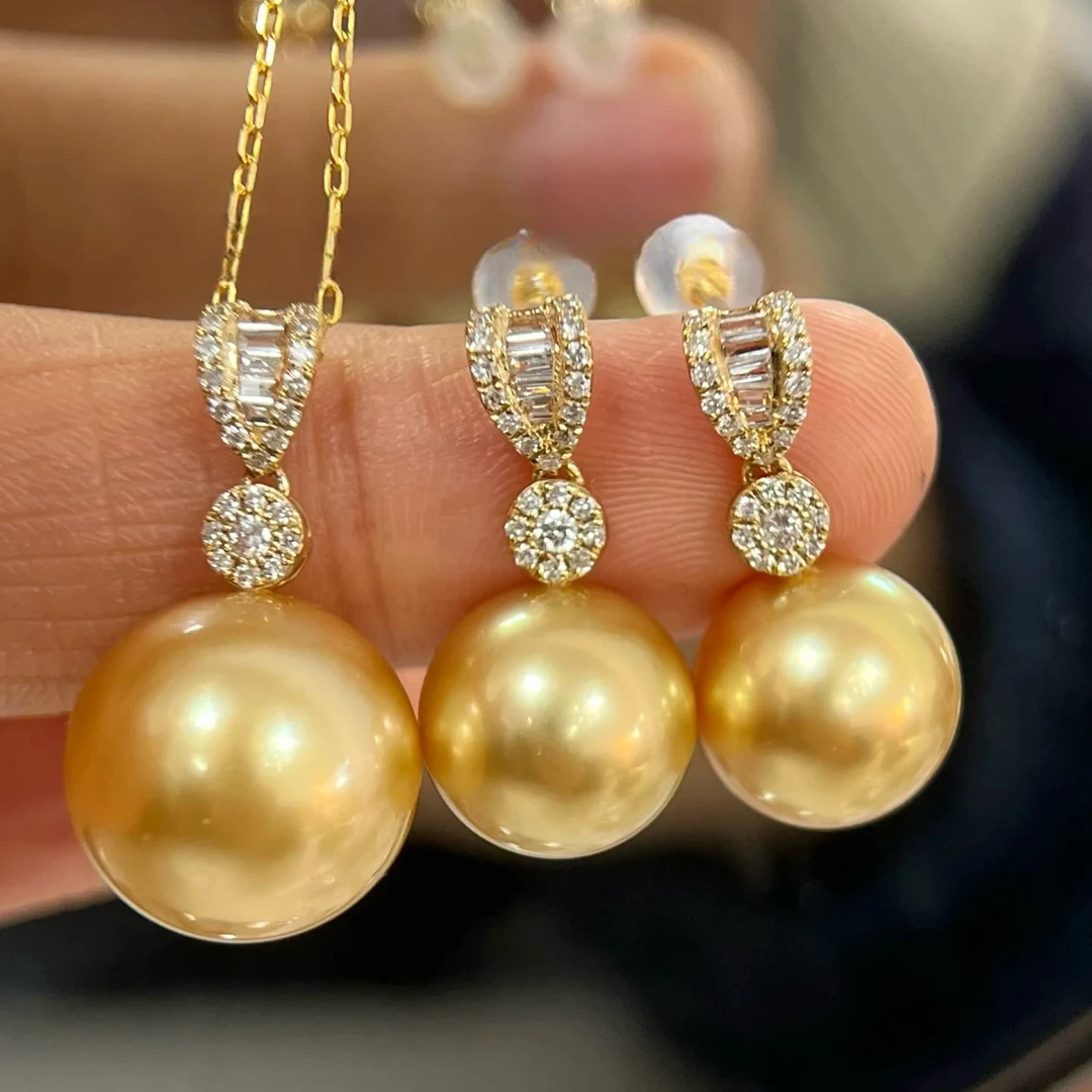 链子925银 气质时尚茶金色卡12~16m女神项链套装镶嵌轻奢经典优雅