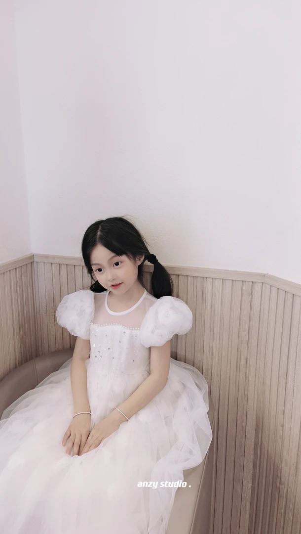 100.130.140.150cm高订公主裙玫瑰纱