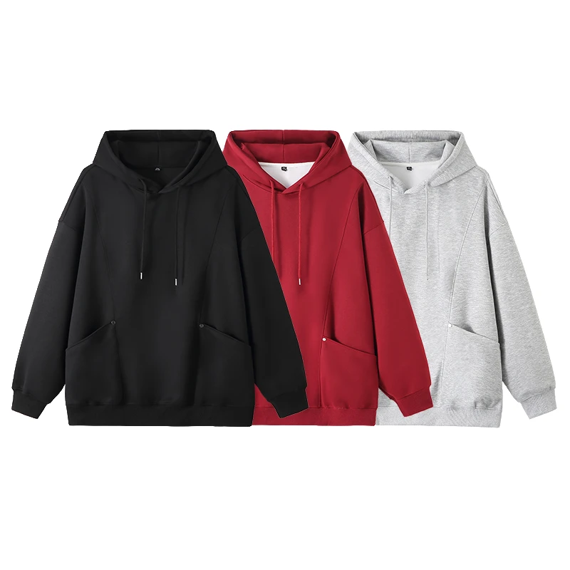 WY117春秋潮牌oversize美式高街抽绳卫衣