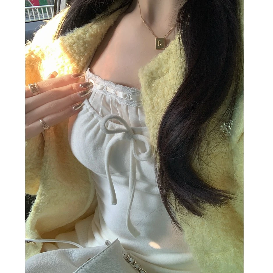 白水女 奶油小方~修身显瘦设计感t恤拼接打底纯欲上衣 B2121288