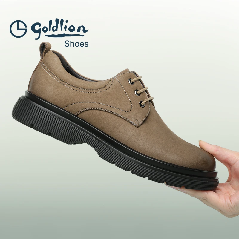 【年终限定】金利来男士皮鞋商务休闲厚底工装鞋大头鞋571230467