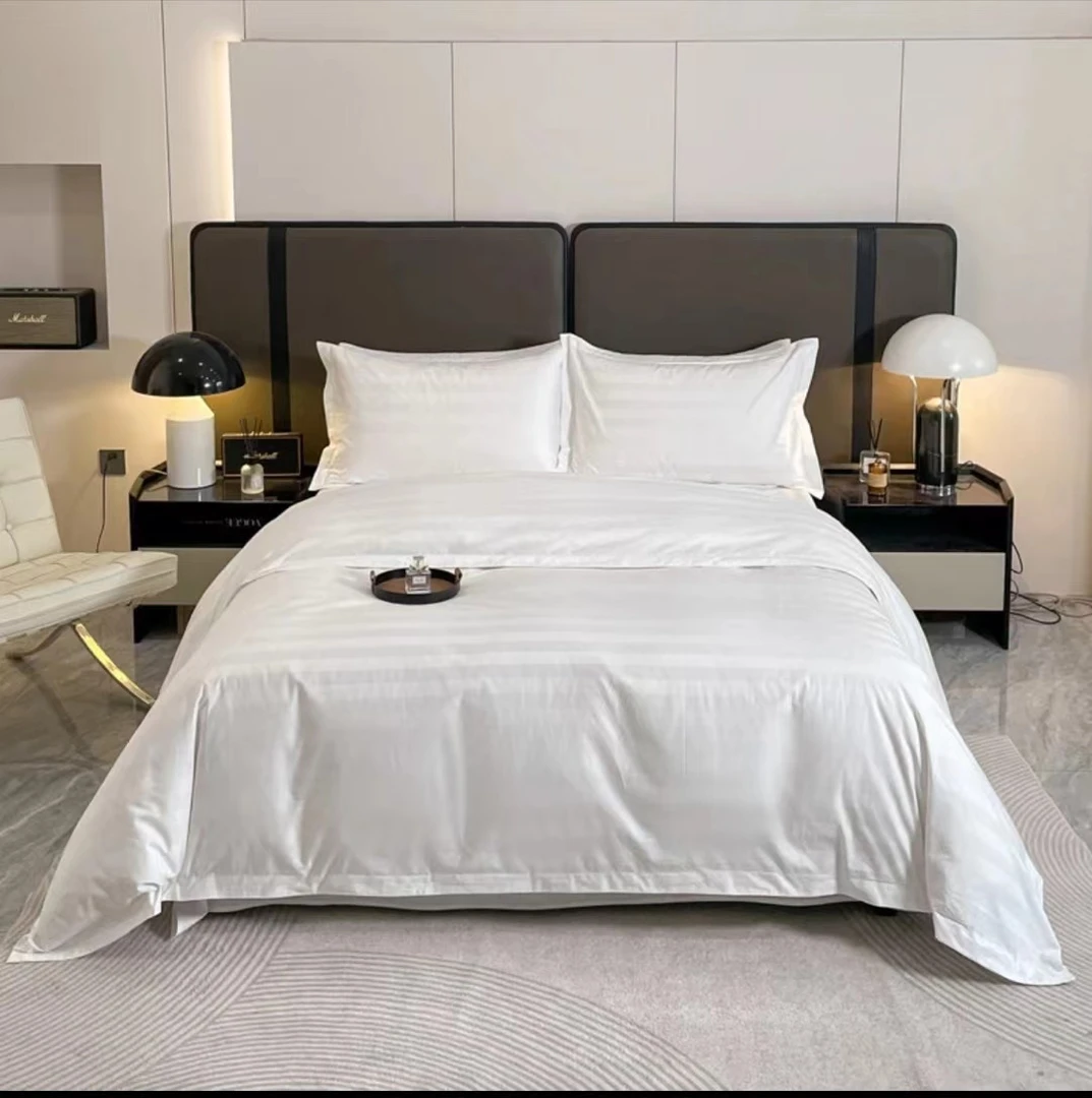 缎条全棉被套80支加厚磨毛全棉被套家用简约成人学生柔软亲肤条纹