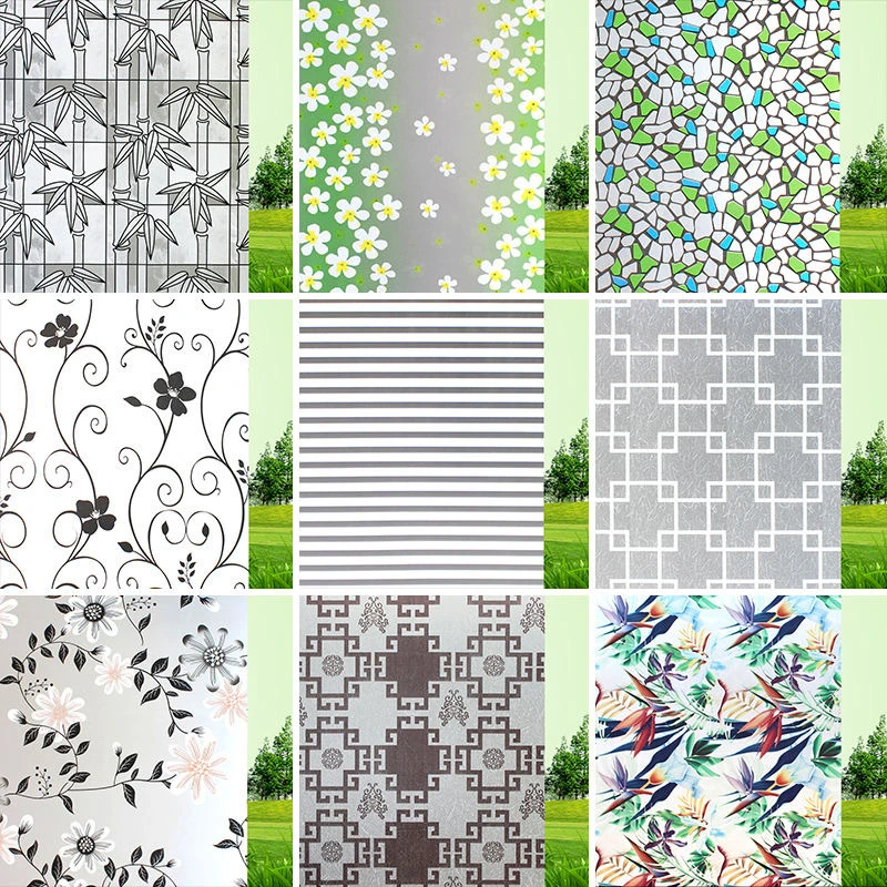 自粘磨砂玻璃贴纸卧室浴室透光不透明隐私贴膜窗户阳台遮光窗花纸