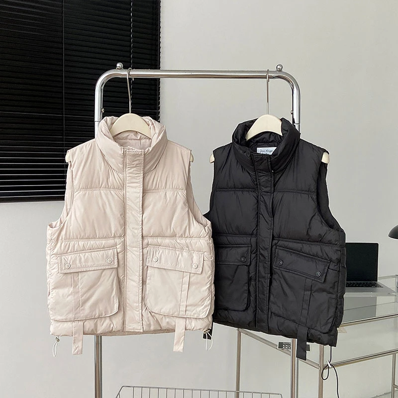 大码女装胖妹妹棉服马夹女洋气秋冬韩版宽松显瘦无袖马甲外套女潮