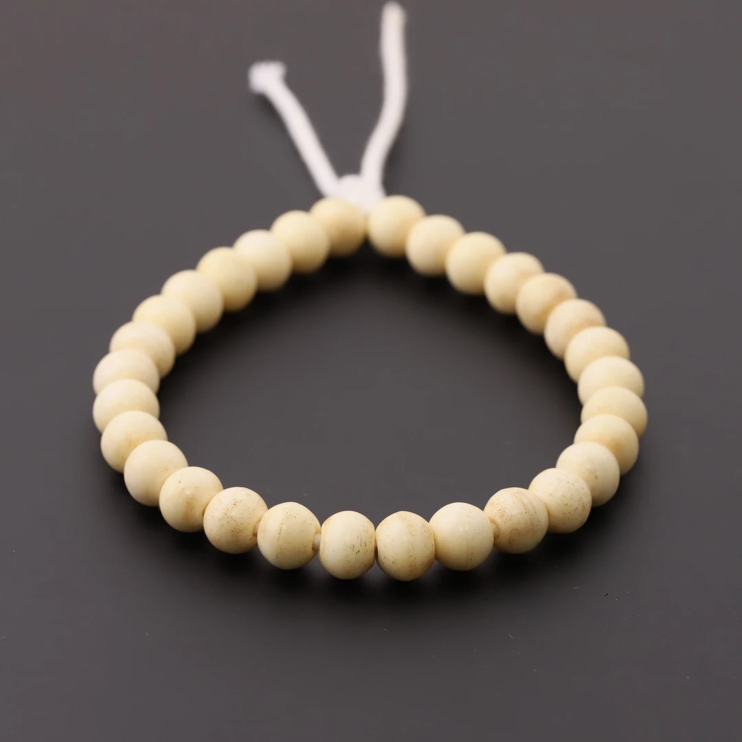 S7121-1 驼骨老料单圈精工文玩手串 多样性发货