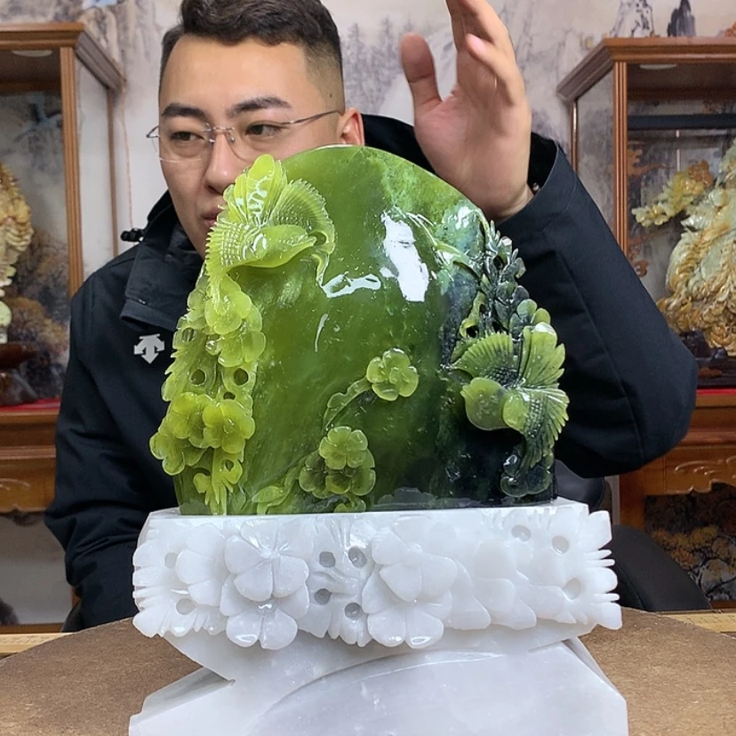 【闪购商品】蛇纹石玉摆件未镶嵌用****6