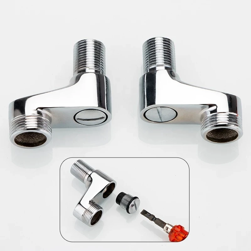 SG-加宽中弯角 加长曲脚花洒弯角偏心螺丝超长拐角变径配件