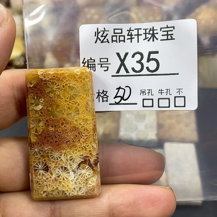 【闪购商品】硅化珊瑚（珊瑚玉）吊坠未镶嵌F****.k 35