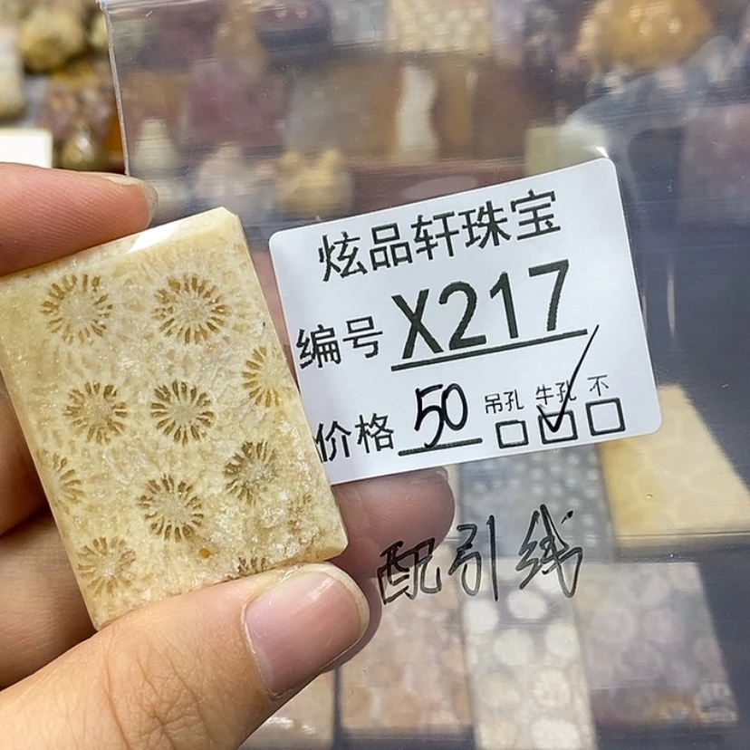 【闪购商品】硅化珊瑚（珊瑚玉）吊坠未镶嵌火****的k 217