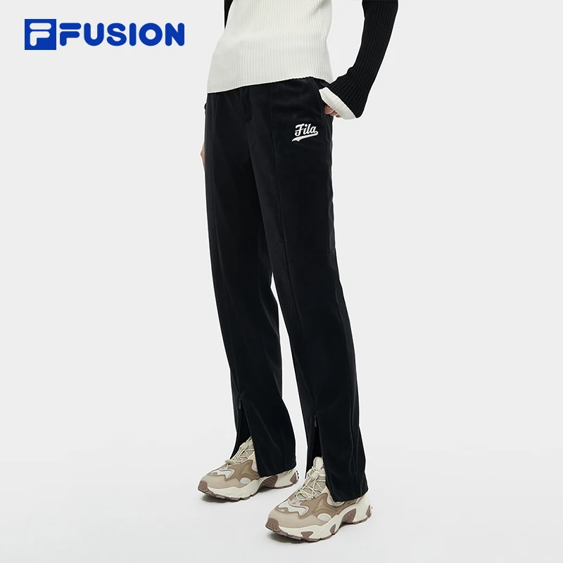 FILAFUSION斐乐潮牌针织长裤女款时尚简约直口休闲裤T11W342601