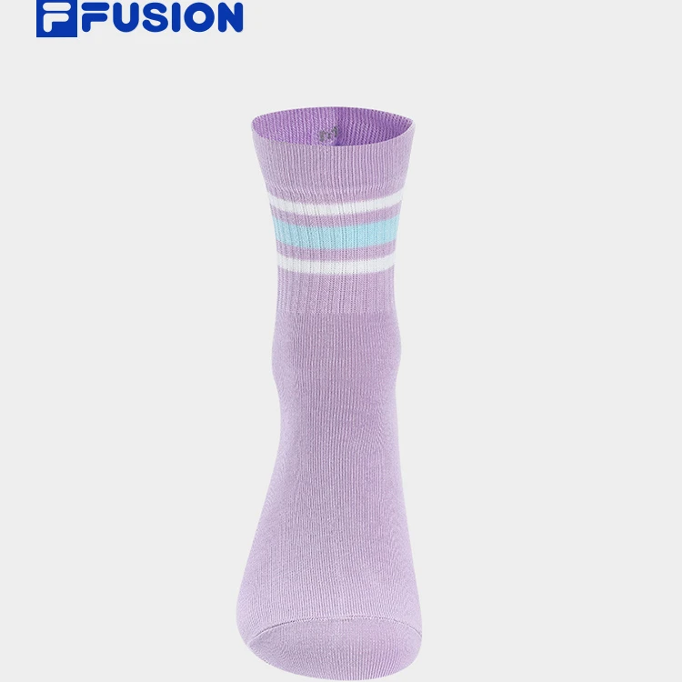 FUSION斐乐潮牌情侣款中腰袜2024夏季新款休闲运动袜中筒袜