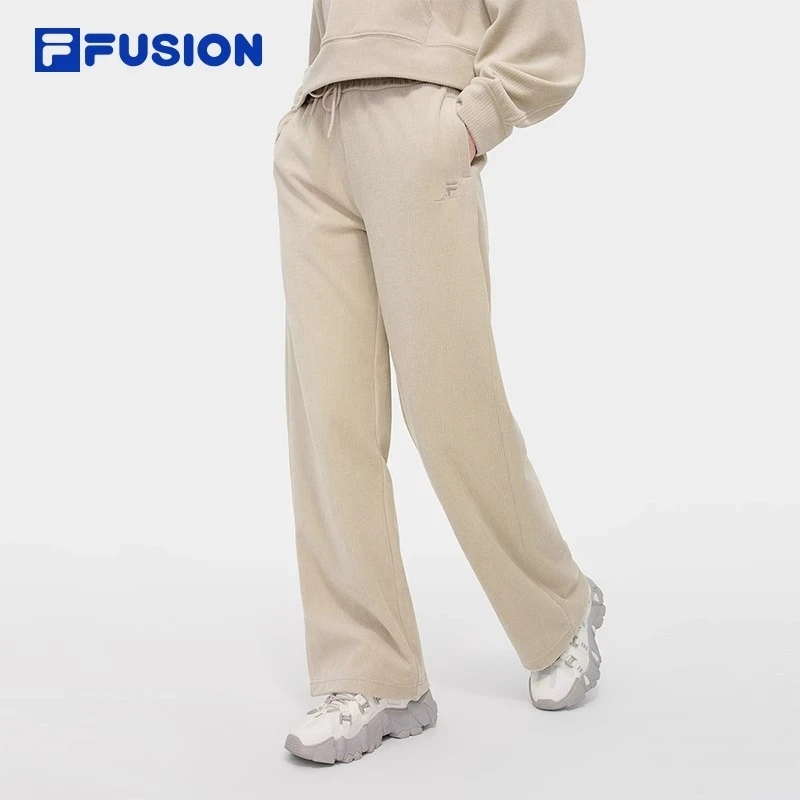 FILA FUSION斐乐潮牌秋季阔腿裤T11W433606F