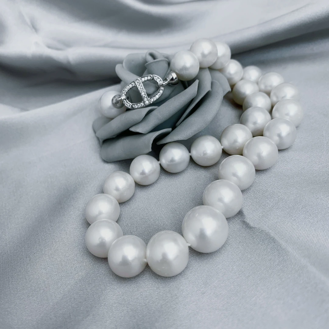 『经典传世特选』 12-14mm无核龙珠项链北大证书