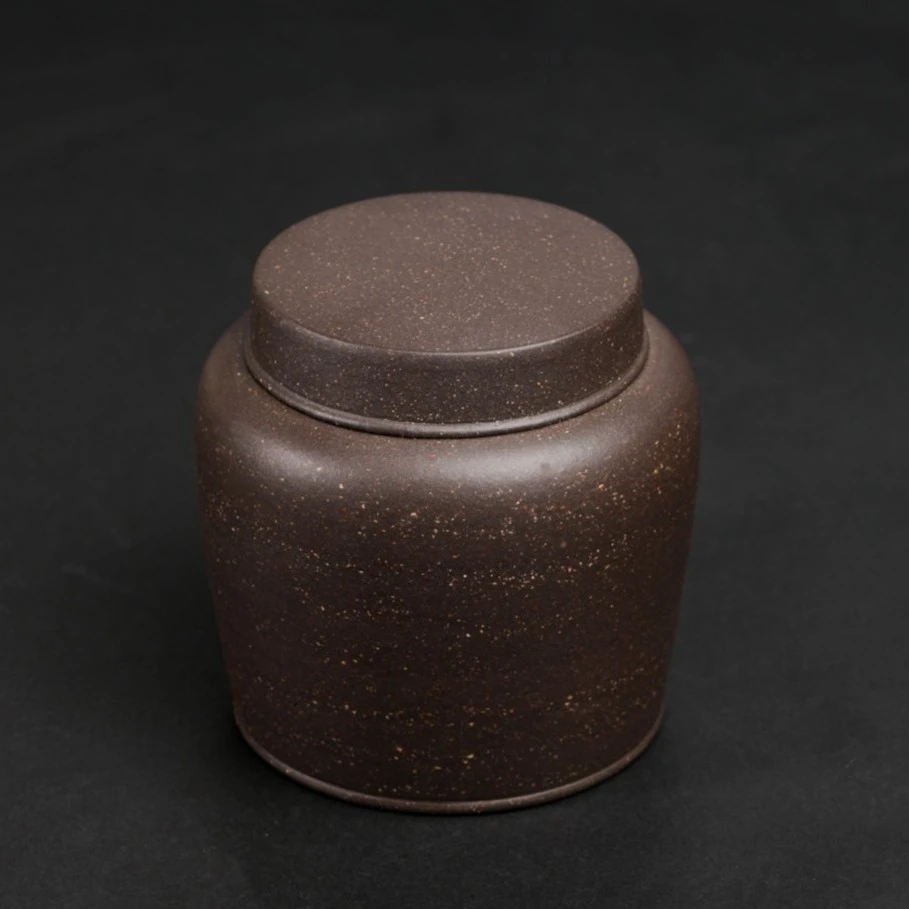 集物华丨茶叶罐 大水潭梨皮青 仿明代器型 醒茶（里面装满宜红 ）