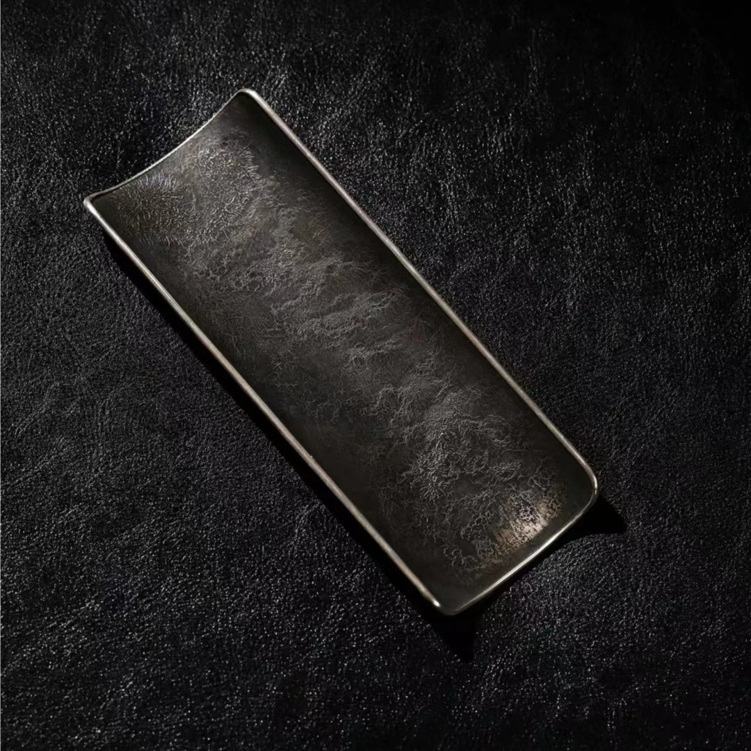 集物华丨物华添宝系列 茶则 紫铜+包银工艺 长：16.3cm 宽5.2cm