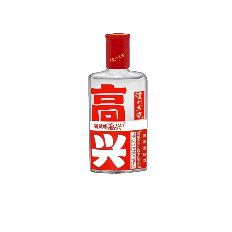 泸州老窖【新品小酒】高兴美酒浓香型白酒优级饮酒52度100ml*1