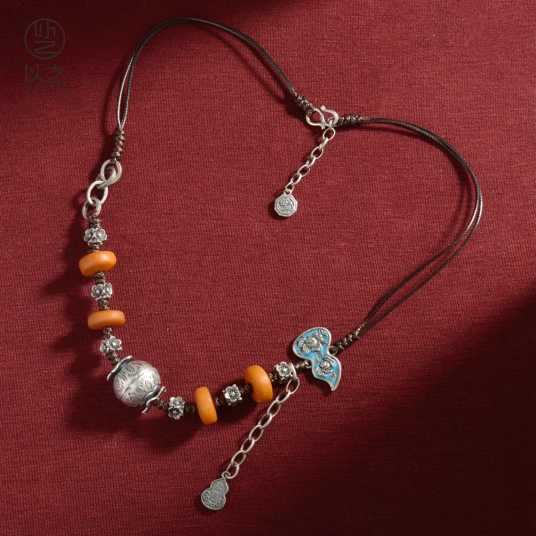 合金项链 以之原创 文艺时尚百搭气质民族风吊坠项链