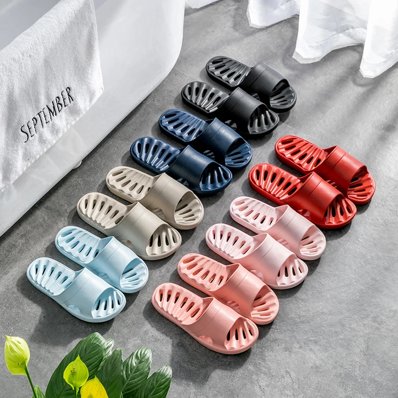 居家漏水镂空拖鞋拖鞋女浴室拖鞋男洗澡防滑防臭速干凉拖鞋ins女