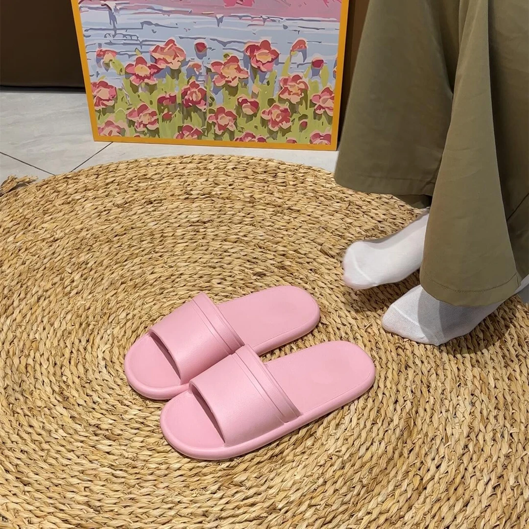 居家用简洁宽松舒适拖鞋女夏天浴室洗澡速干防滑透气轻薄凉拖鞋男