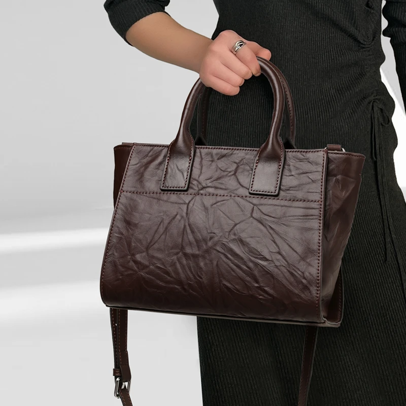 CCAMO2024流行女包上档次包包牛皮托特包时尚小包潮流斜跨单肩包