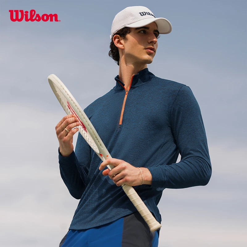 Wilson威尔胜官方秋季新款男士EVERYDAY抗菌修身网球长袖T恤