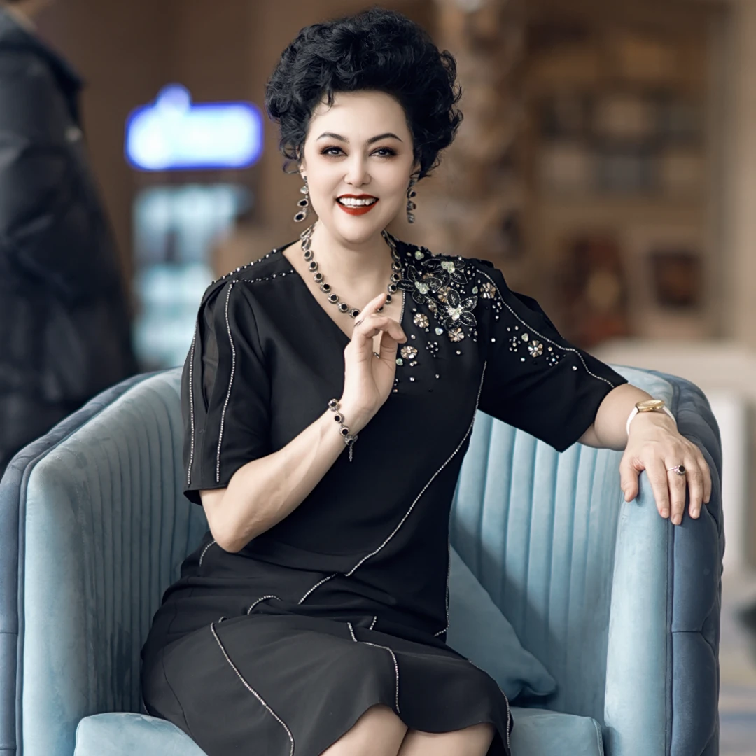 Ayser圆领梅花气质中式百搭时尚修身宽松显瘦