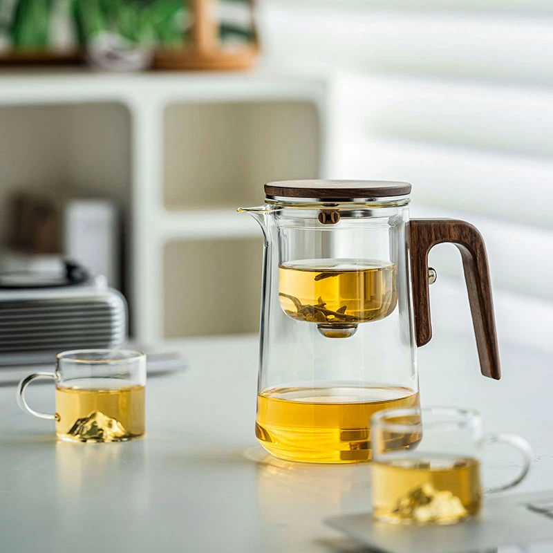 新款飘逸杯泡茶壶茶水分离全玻璃一键过滤泡茶神器茶具办公室