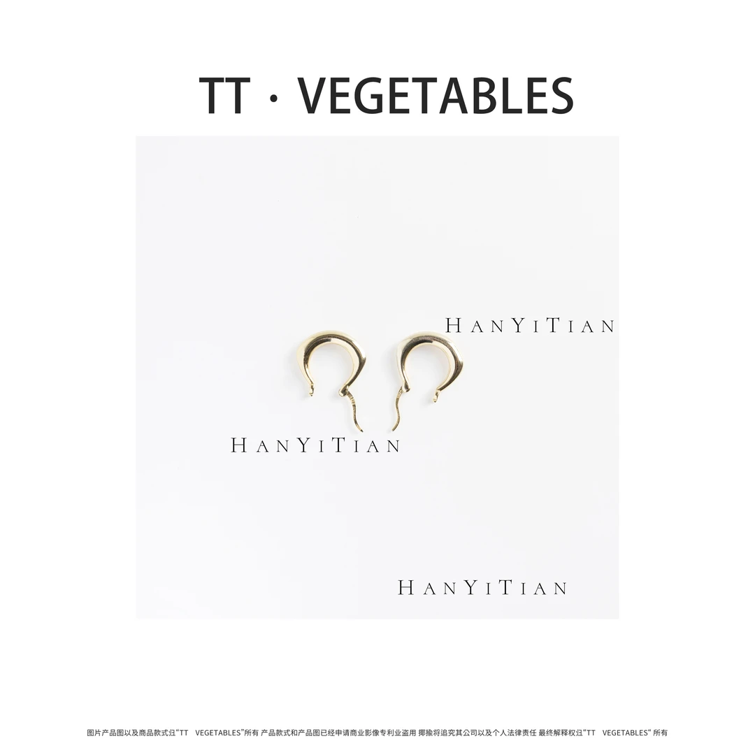 合金耳饰 老板娘定制简约素圈百搭小众耳钉耳环923795