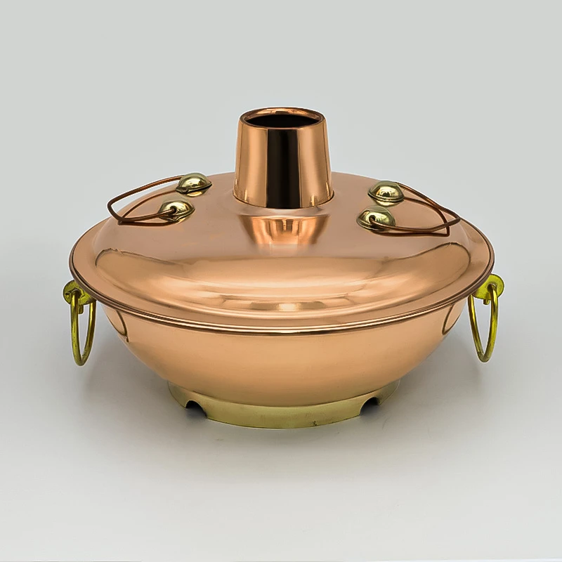 老北平燃气卡式炉铜火锅家用纯铜火锅火锅家用铜火锅卡式炉铜火锅