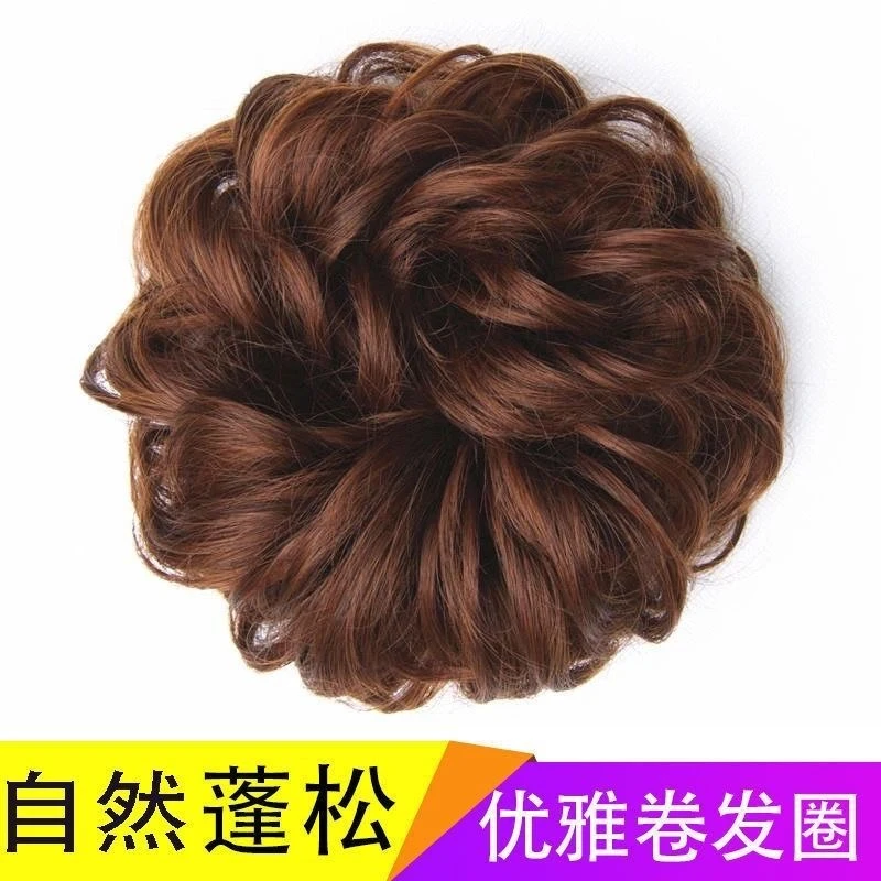 假发卷发圈花苞头丸子头网红爆款盘发神器自然女神气质蓬松增发量
