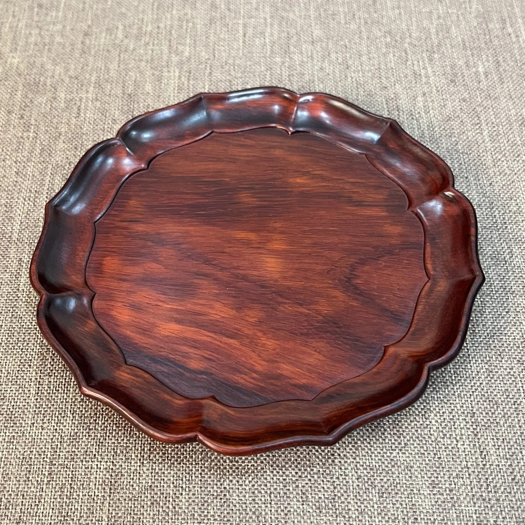 大红酸枝 茶杯垫 一木整挖 精工打磨 做工精美 尺寸15/1.5