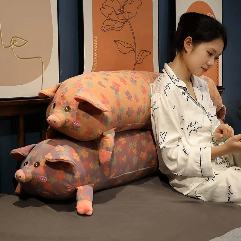 三层纱猪猪公仔抱枕女生睡觉夹腿娃娃可拆洗大号毛绒玩具玩偶女孩