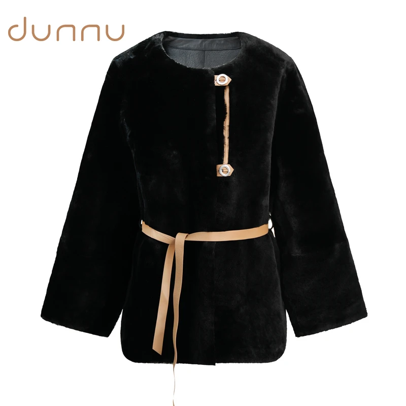 dunnu敦奴时尚保暖防风毛呢外套FS5N212211