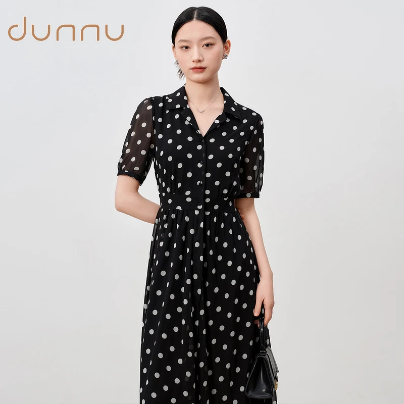 dunnu敦奴24年夏季休闲复古法式女装连衣裙8T250983