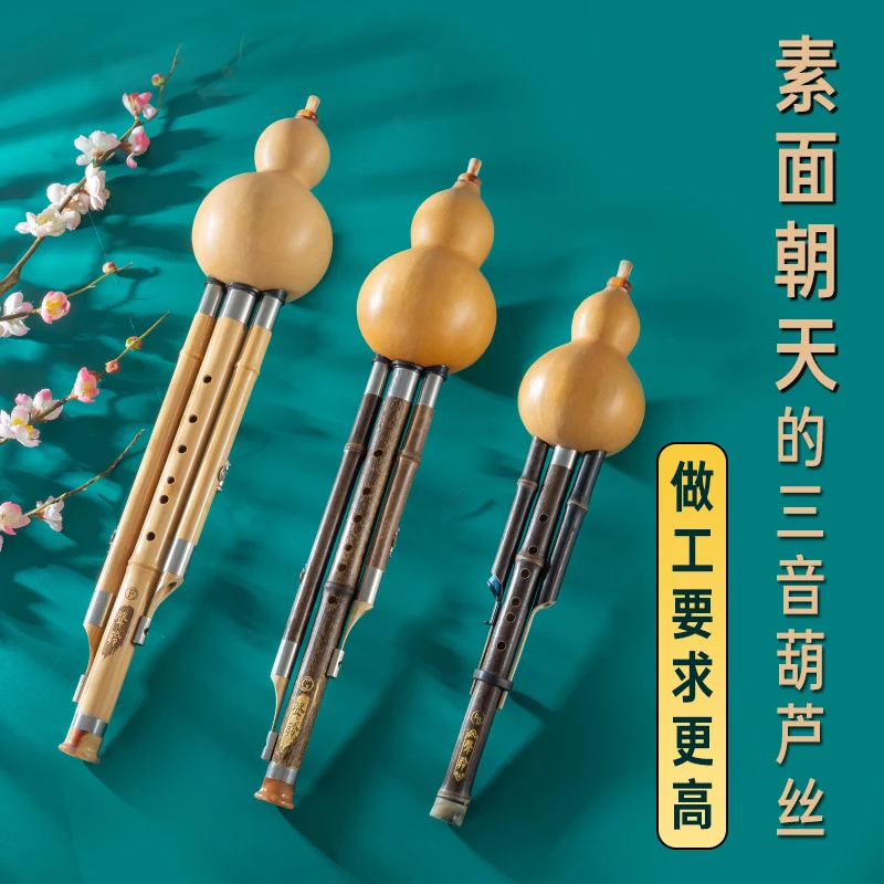 葫芦丝乐器紫竹楠竹c调降b调大g调大f调小学生成人初学专业演奏级