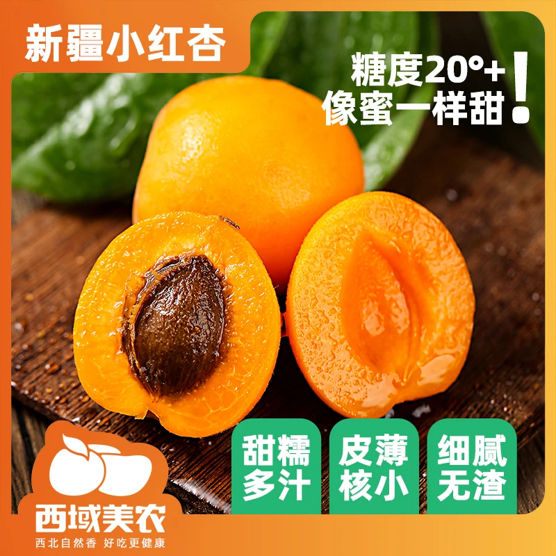 【陕西仓发货】西域美农  新疆阿克苏小红杏3斤装 顺丰陆运 zy