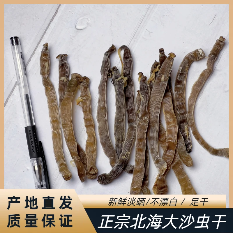 广西北海野生沙虫干黑深海非湛江海味干货即食干净无沙营养煲汤