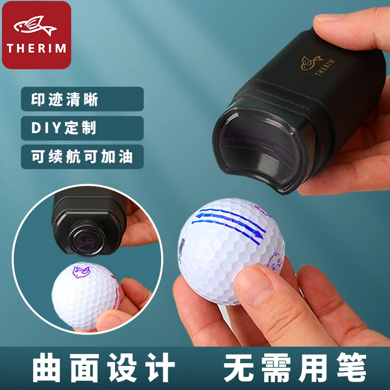 THERIM高尔夫球划线器 双面印章 DIY定制图标