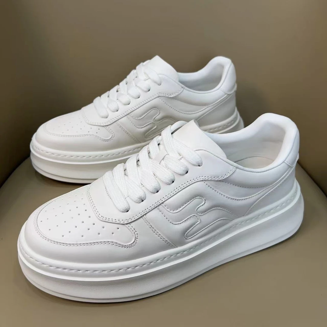 广州轻奢手工男鞋秋季新家小白鞋潮鞋时尚超轻舒适062-2