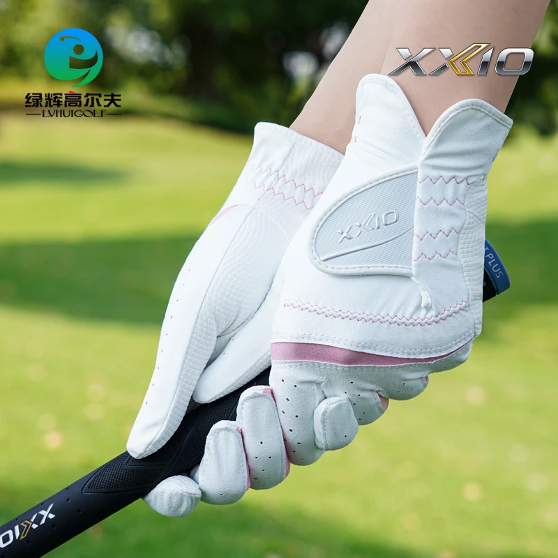 Xxioxx10高尔夫手套女士双手PU皮革舒适防滑透气耐磨golf手套女
